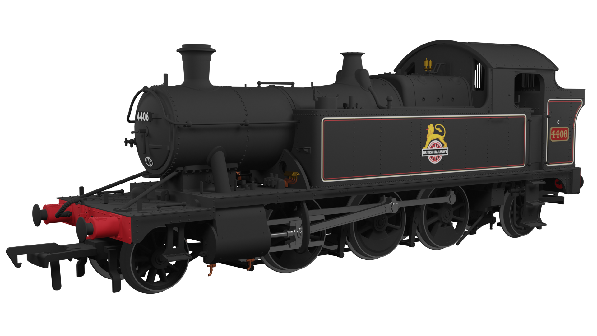 951007 Rapido Trains UK GWR 44xx No.4406 BR Early Crest Lined Black - DCC Ready